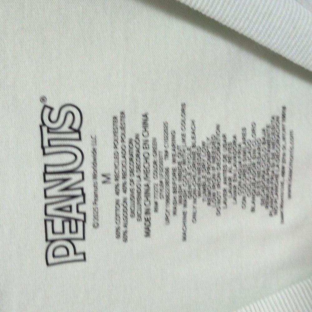 Peanuts Green T-shirt With Pink Embroidery Letters - Picture 5 of 6